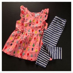 Hanna Anderson Pineapple Print Top&Gymbo Leggings